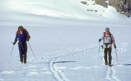 Sarah and Andy Skiing