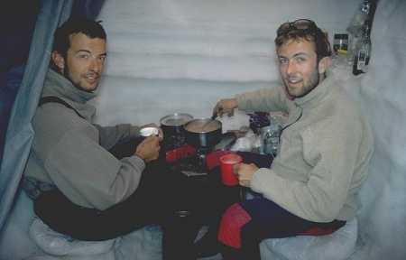 Cooking in the mess tent 