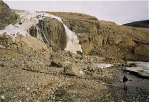 Waterfalls at head of Ebbadalen